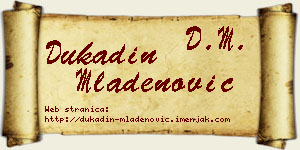 Dukadin Mladenović vizit kartica